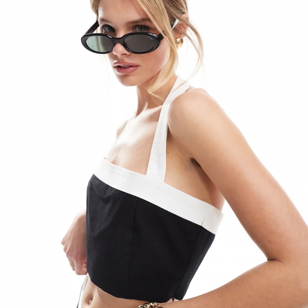 4th & Reckless Halter Crop Top (part of a set), size US 6/UK 10